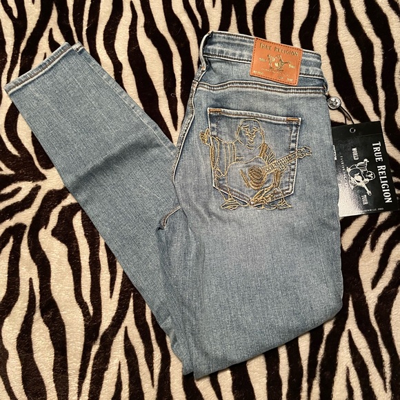 True Religion Jennie Buddha Back Pocket Skinny Jeans - Picture 6 of 10